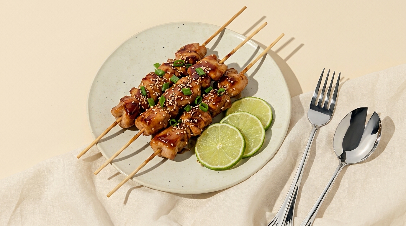 Teriyaki-Pouletspiesse